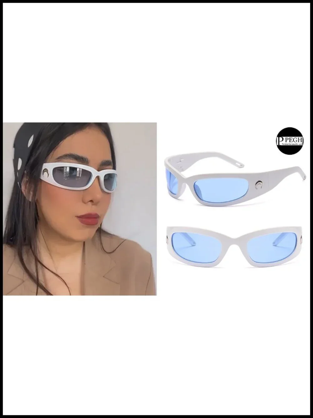 Wrap Around Sunglasses Y2K Trendy Sport Shades UV400 Protection
